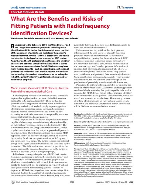 rfid chip on prescription|What Are the Benefits and Risks of Fitting Patients with .